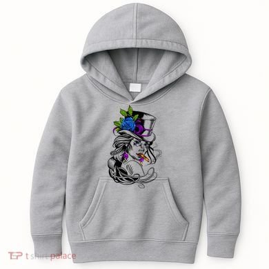 Blue Rose Smoking Lady Icon Kids Hoodie