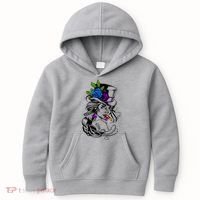 Blue Rose Smoking Lady Icon Kids Hoodie thumb 0