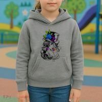 Blue Rose Smoking Lady Icon Kids Hoodie thumb 3