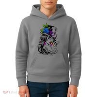 Blue Rose Smoking Lady Icon Kids Hoodie thumb 4