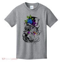 Blue Rose Smoking Lady Icon Kids T-Shirt thumb 0