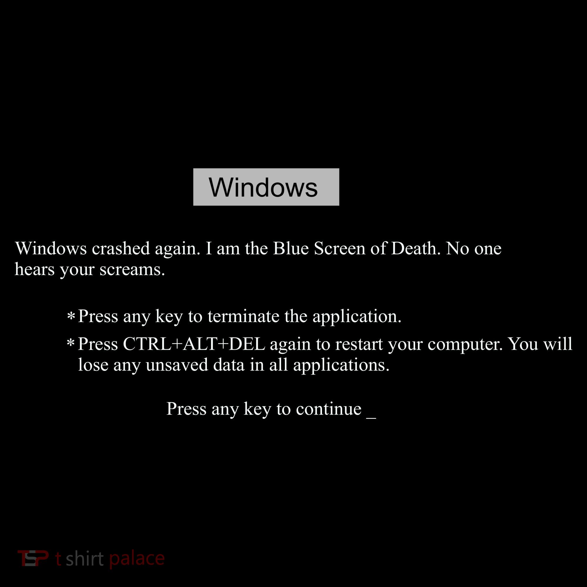 Blue Screen Of Death Windows Pajama Set