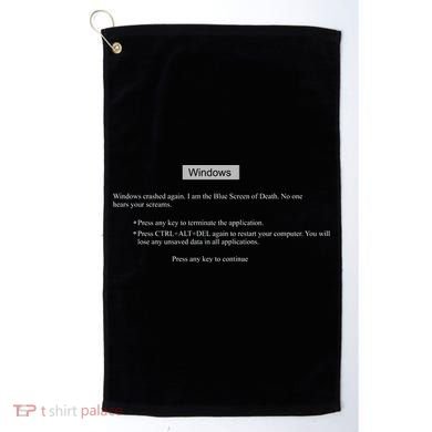 Blue Screen Of Death Windows Golf Towel