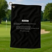 Blue Screen Of Death Windows Golf Towel thumb 1