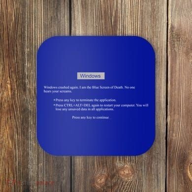 Blue Screen Of Death Windows Coaster