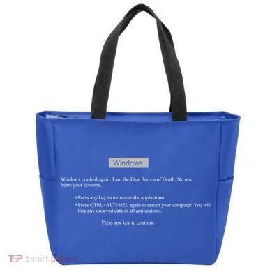 Blue Screen Of Death Windows Tote Bag