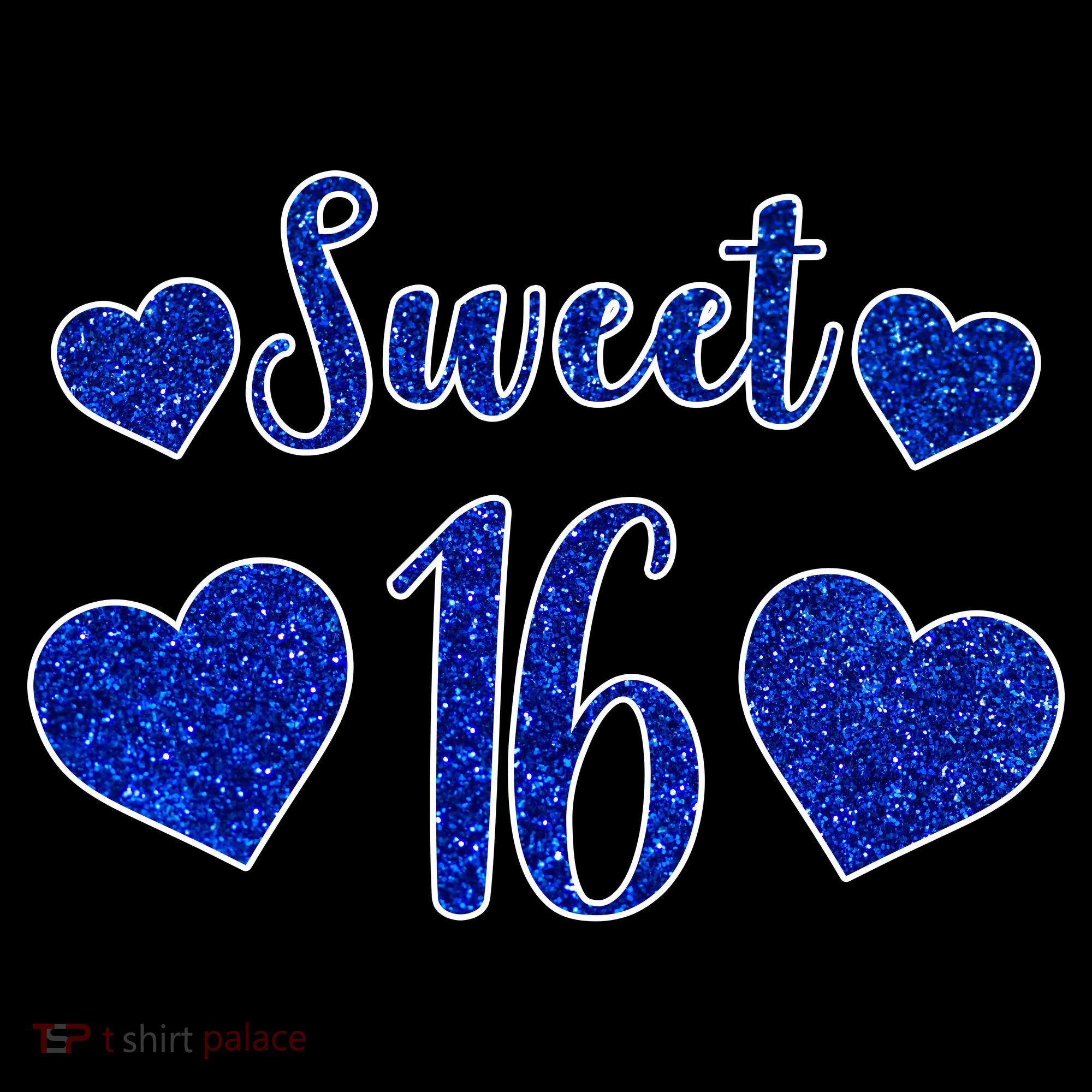  Blue Sparkle Sweet 16 Birthday  Tote Bag