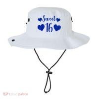  Blue Sparkle Sweet 16 Birthday  Bucket Hat thumb 0