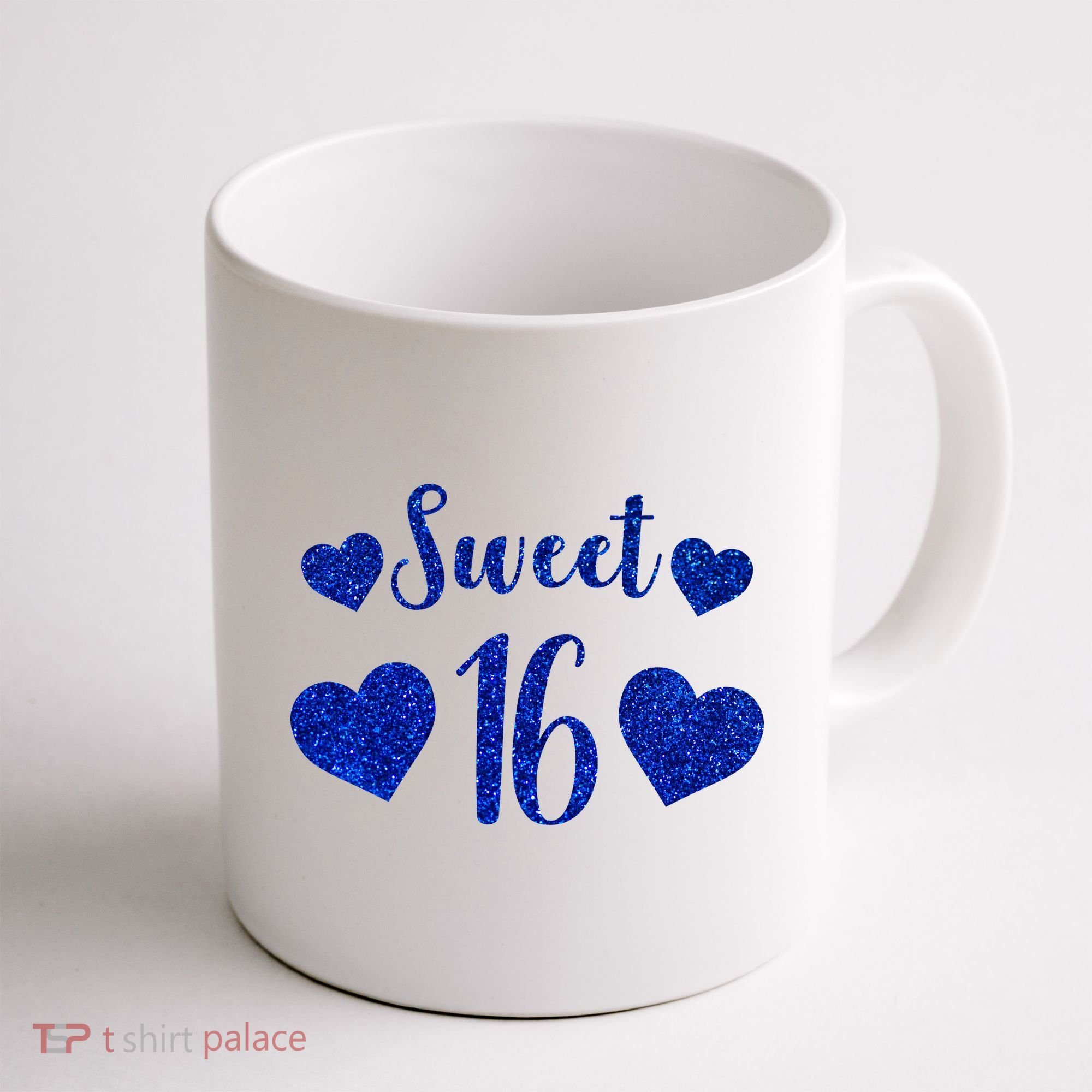  Blue Sparkle Sweet 16 Birthday  Coffee Mug