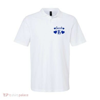  Blue Sparkle Sweet 16 Birthday  Polo