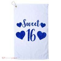  Blue Sparkle Sweet 16 Birthday  Golf Towel thumb 0