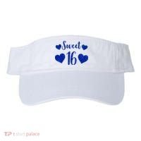  Blue Sparkle Sweet 16 Birthday  Visor thumb 0
