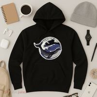Blue Whale Great Wave Hoodie thumb 3