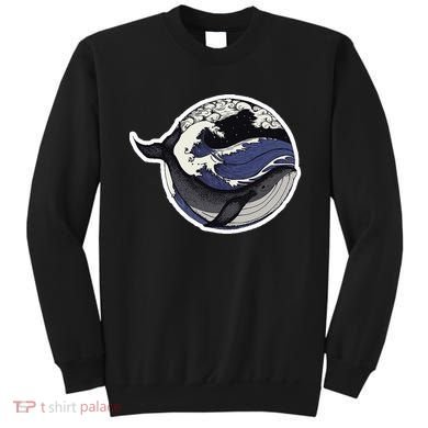 Blue Whale Great Wave Sweatshirt