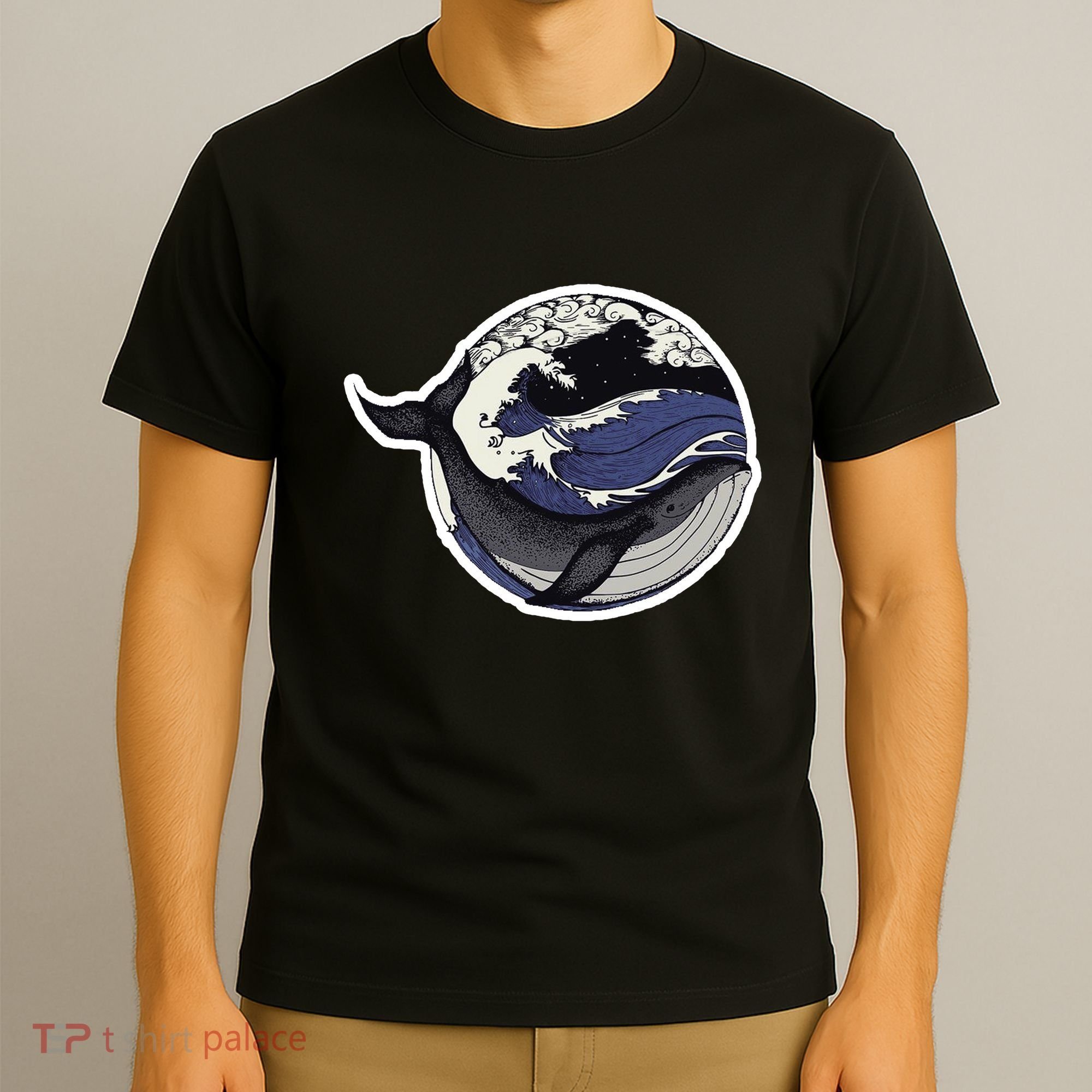 Blue Whale Great Wave T-Shirt