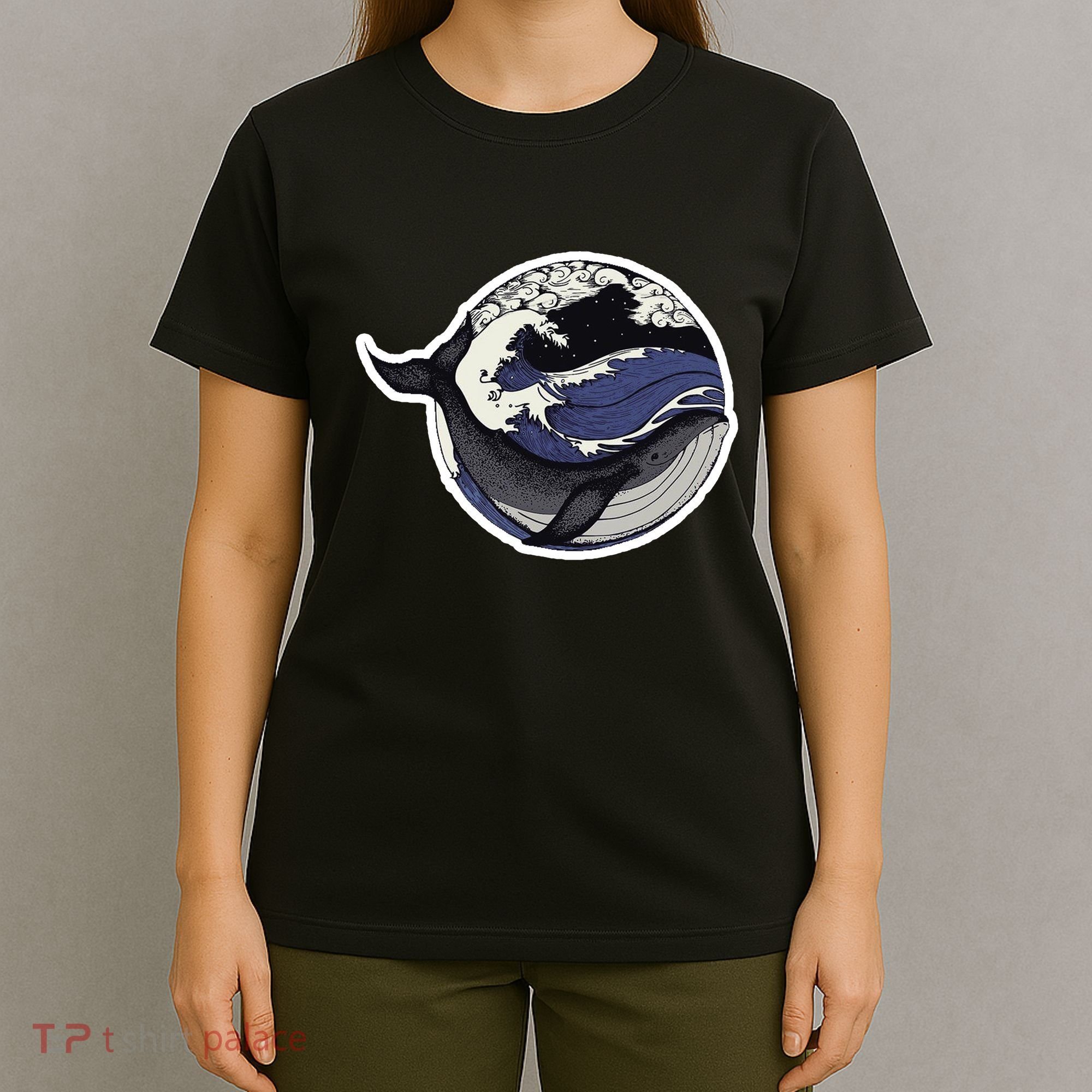 Blue Whale Great Wave T-Shirt