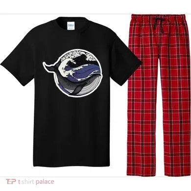 Blue Whale Great Wave Pajama Set