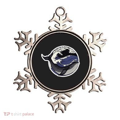 Blue Whale Great Wave Ornament
