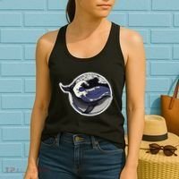 Blue Whale Great Wave Women's Tank Top thumb 2