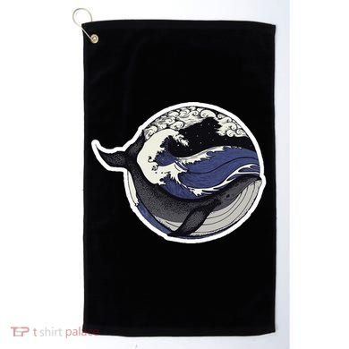 Blue Whale Great Wave Golf Towel
