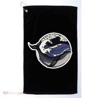 Blue Whale Great Wave Golf Towel thumb 0