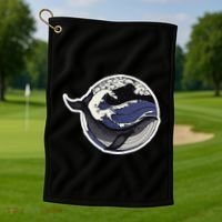 Blue Whale Great Wave Golf Towel thumb 1