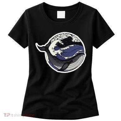 Blue Whale Great Wave Women's T-Shirt