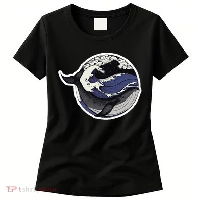 Blue Whale Great Wave Women's T-Shirt