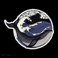 Blue Whale Great Wave Women's T-Shirt thumb 6