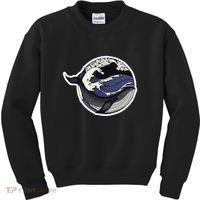 Blue Whale Great Wave Kids Sweatshirt thumb 0