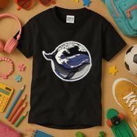 Blue Whale Great Wave Kids T-Shirt thumb 3