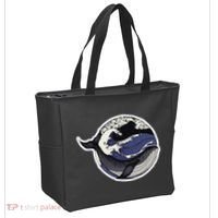 Blue Whale Great Wave Tote Bag thumb 2