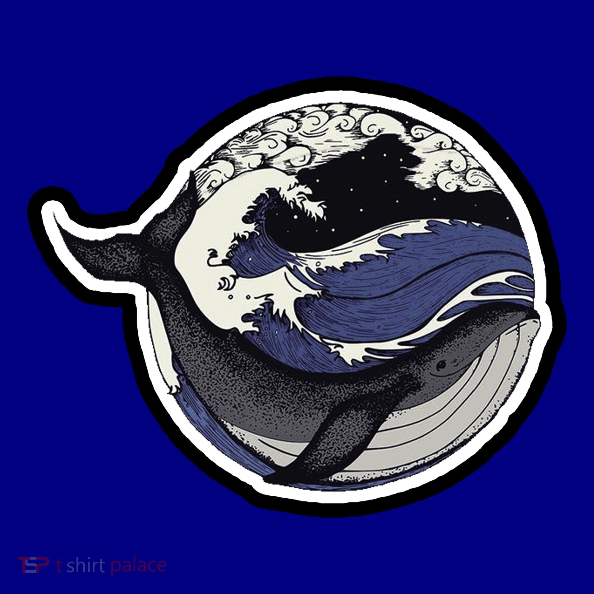 Blue Whale Great Wave Coffee Mug