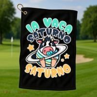 Brainrot La Vaca Saturno Saltunita Golf Towel thumb 1