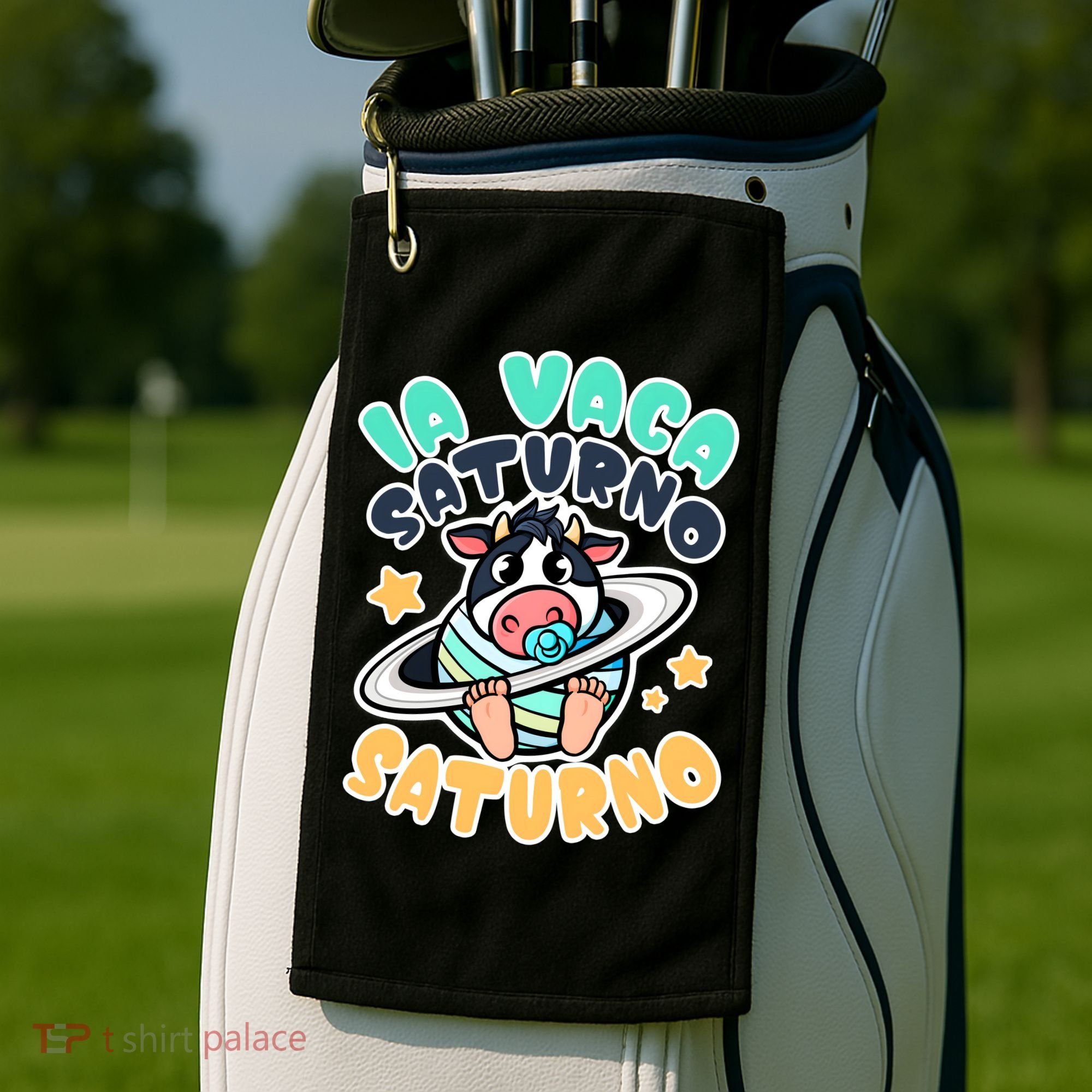 Brainrot La Vaca Saturno Saltunita Golf Towel