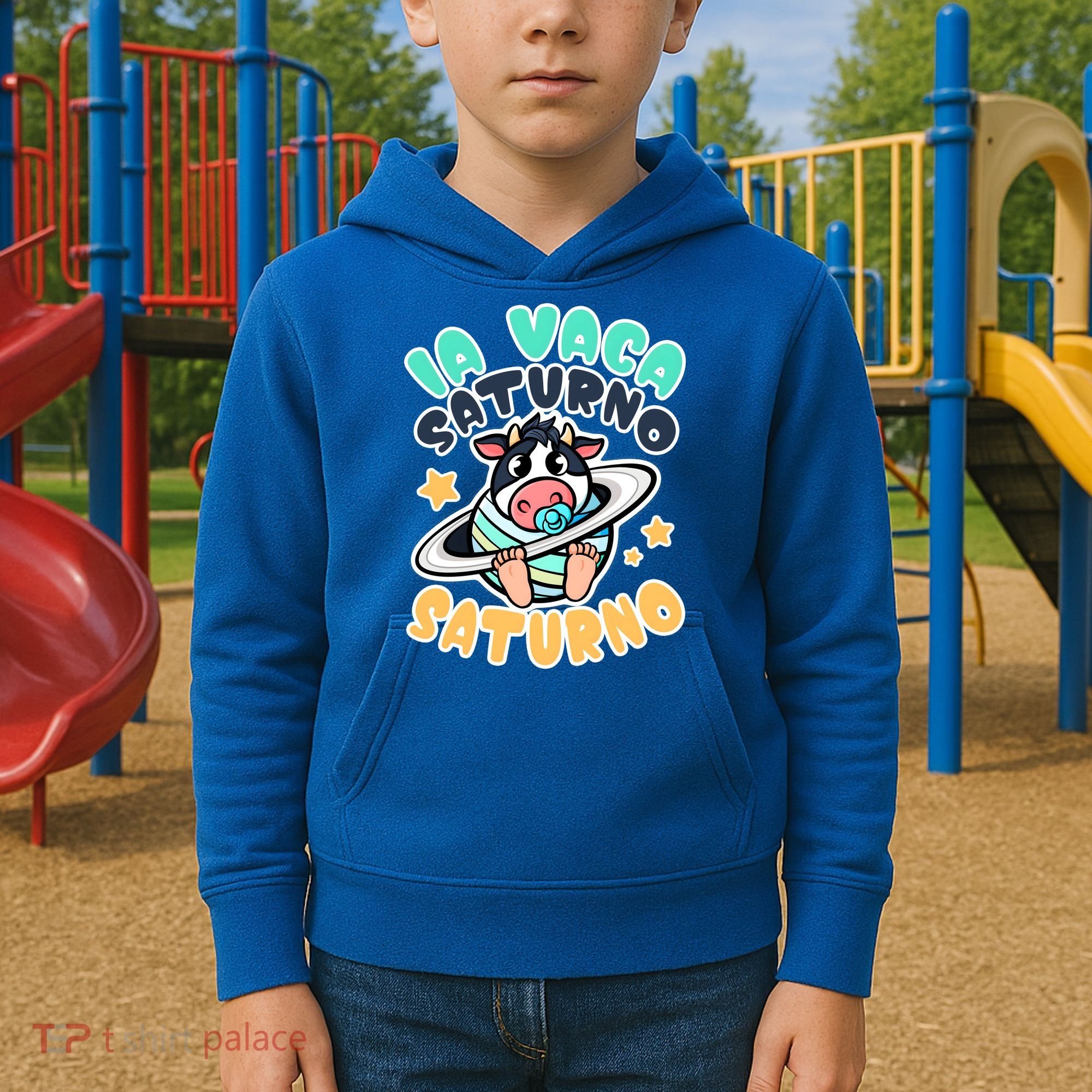 Brainrot La Vaca Saturno Saltunita Kids Hoodie