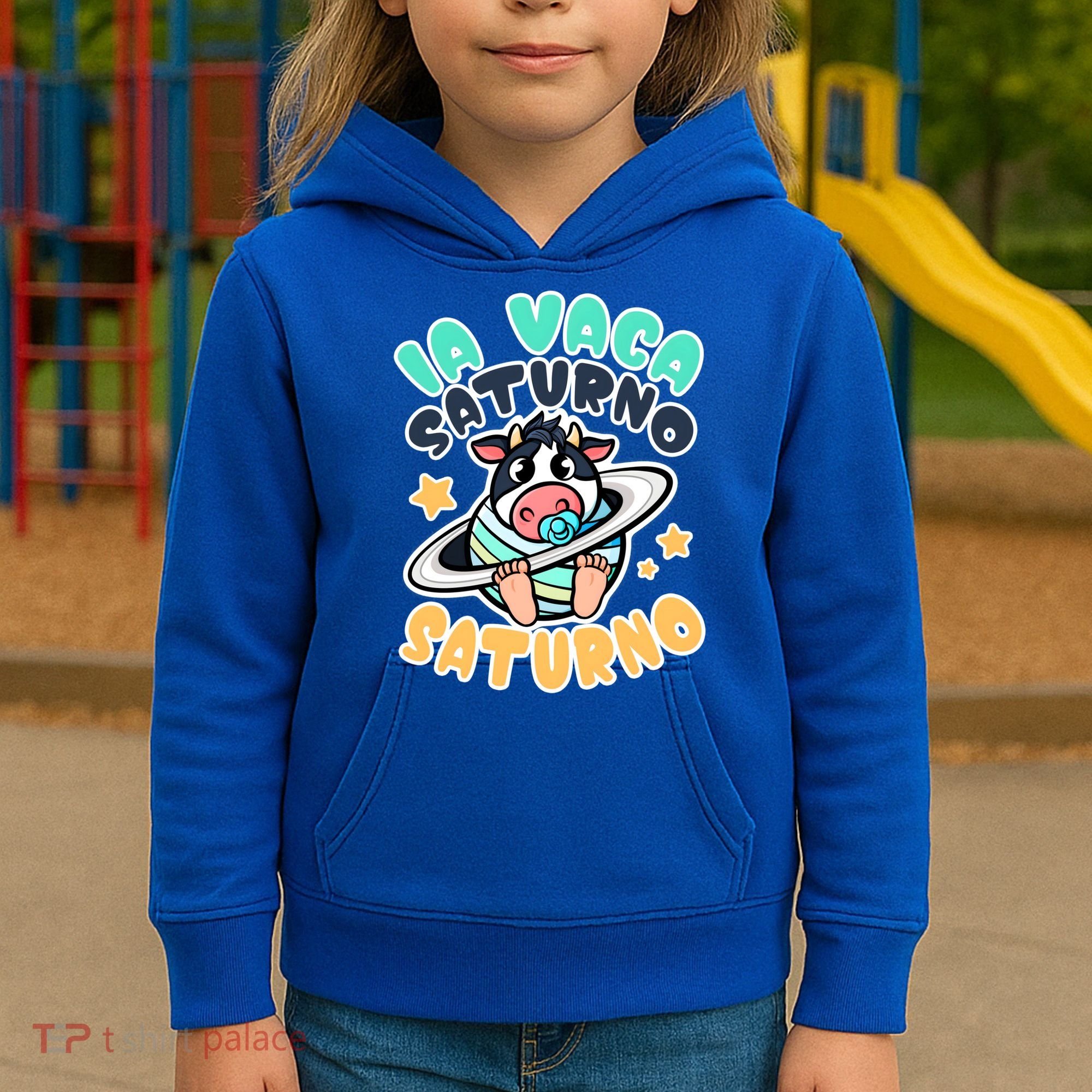 Brainrot La Vaca Saturno Saltunita Kids Hoodie