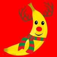 Banana Lover Xmas Gift Ugly Banana Christmas Sweater Santa Hat thumb 1