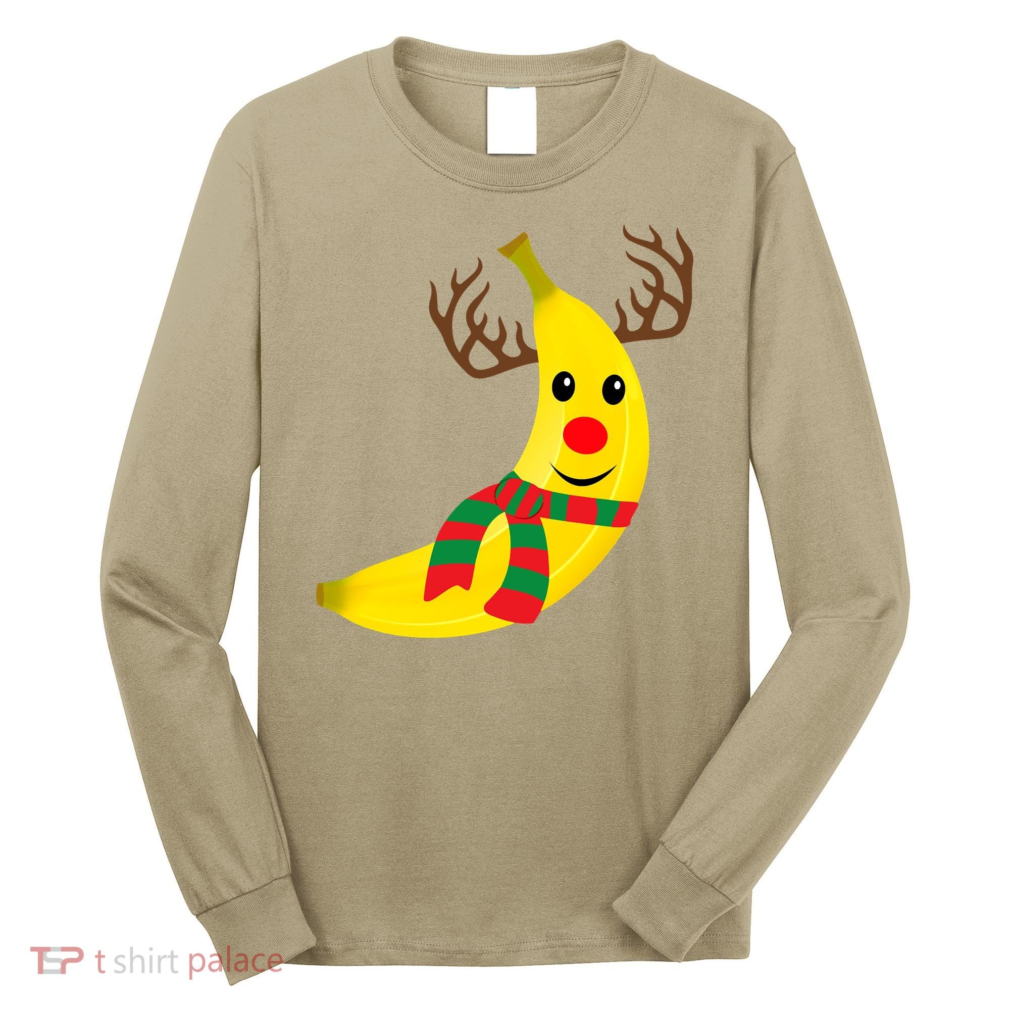 Banana Lover Xmas Gift Ugly Banana Christmas Sweater Long Sleeve Shirt