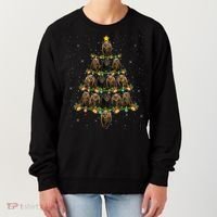 Bear Lover Xmas Tree Lights Santa Bear Christmas Funny Gift Women's Sweatshirt thumb 0