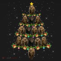 Bear Lover Xmas Tree Lights Santa Bear Christmas Funny Gift Women's Hoodie thumb 2