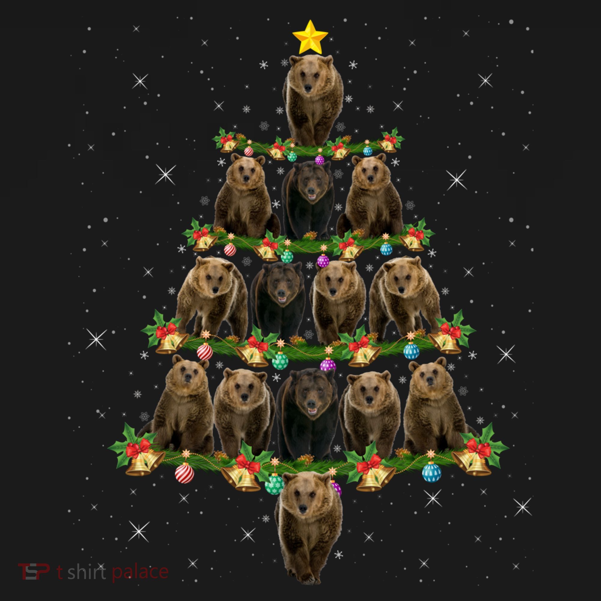 Bear Lover Xmas Tree Lights Santa Bear Christmas Funny Gift Ornament