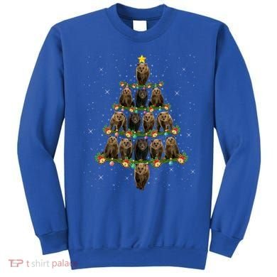 Bear Lover Xmas Tree Lights Santa Bear Christmas Funny Gift Sweatshirt