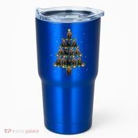 Bear Lover Xmas Tree Lights Santa Bear Christmas Funny Gift Tumbler thumb 0