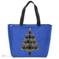 Bear Lover Xmas Tree Lights Santa Bear Christmas Funny Gift Tote Bag thumb 0