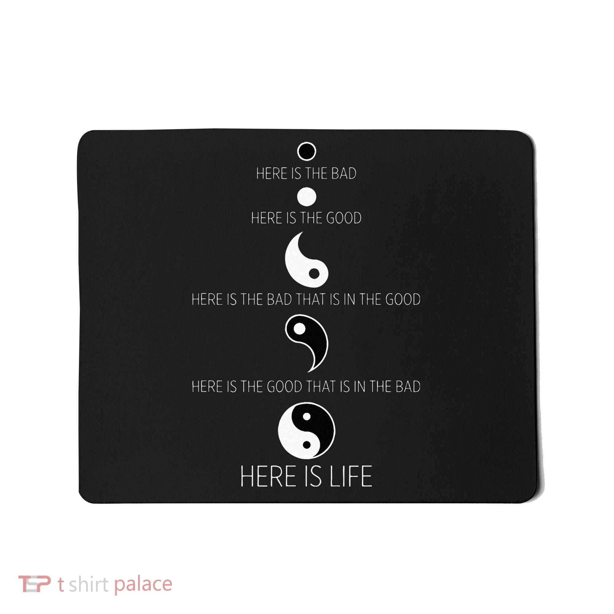 Buddist Life Yin Yang Mousepad