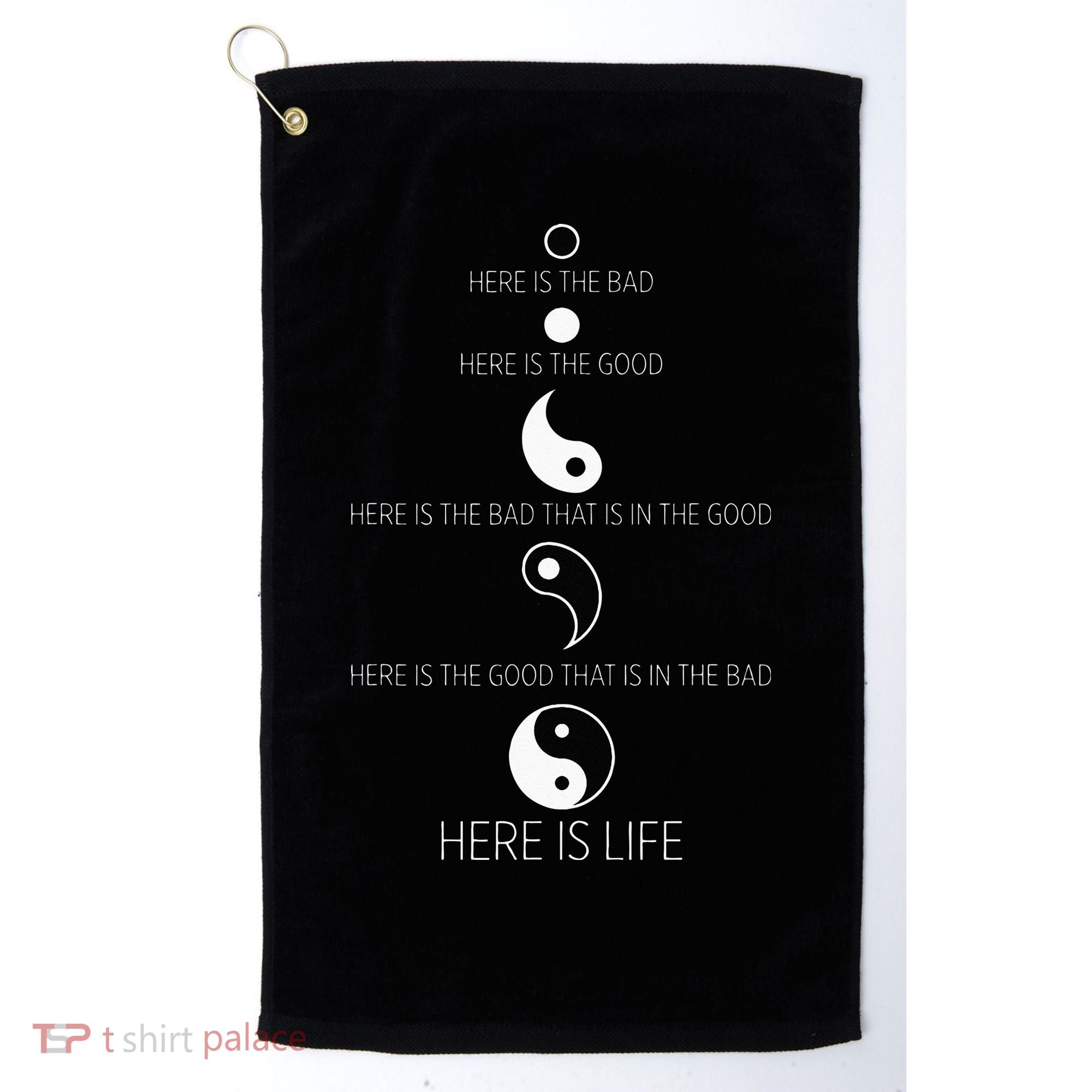Buddist Life Yin Yang Golf Towel