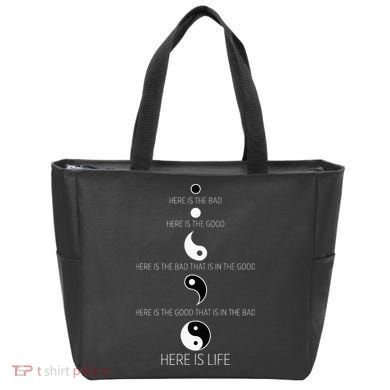 Buddist Life Yin Yang Tote Bag