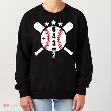 Baseball Math 6 4 3 2 Double Play Cute Softball Game Women's Sweatshirt
