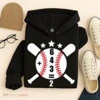 Baseball Math 6 4 3 2 Double Play Cute Softball Game Hoodie thumb 4